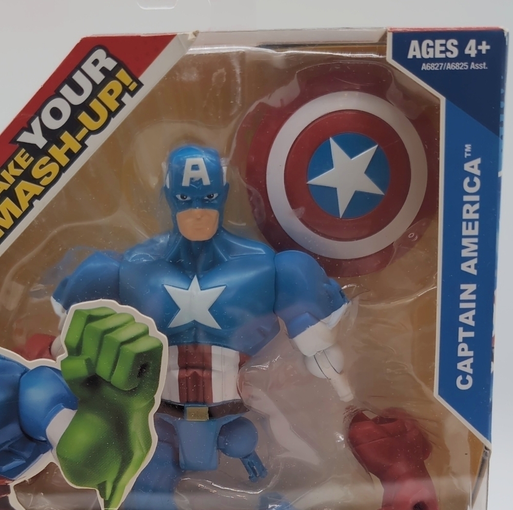 Marvel Captain America Action Figure - Blue, Red, and Green Mash Ups - Picture 5 of 5